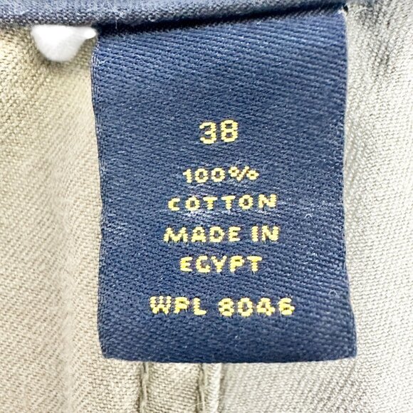 Club Room Shorts Mens Size 38 Dark Khaki Cotton Flat Front - Picture 4 of 6